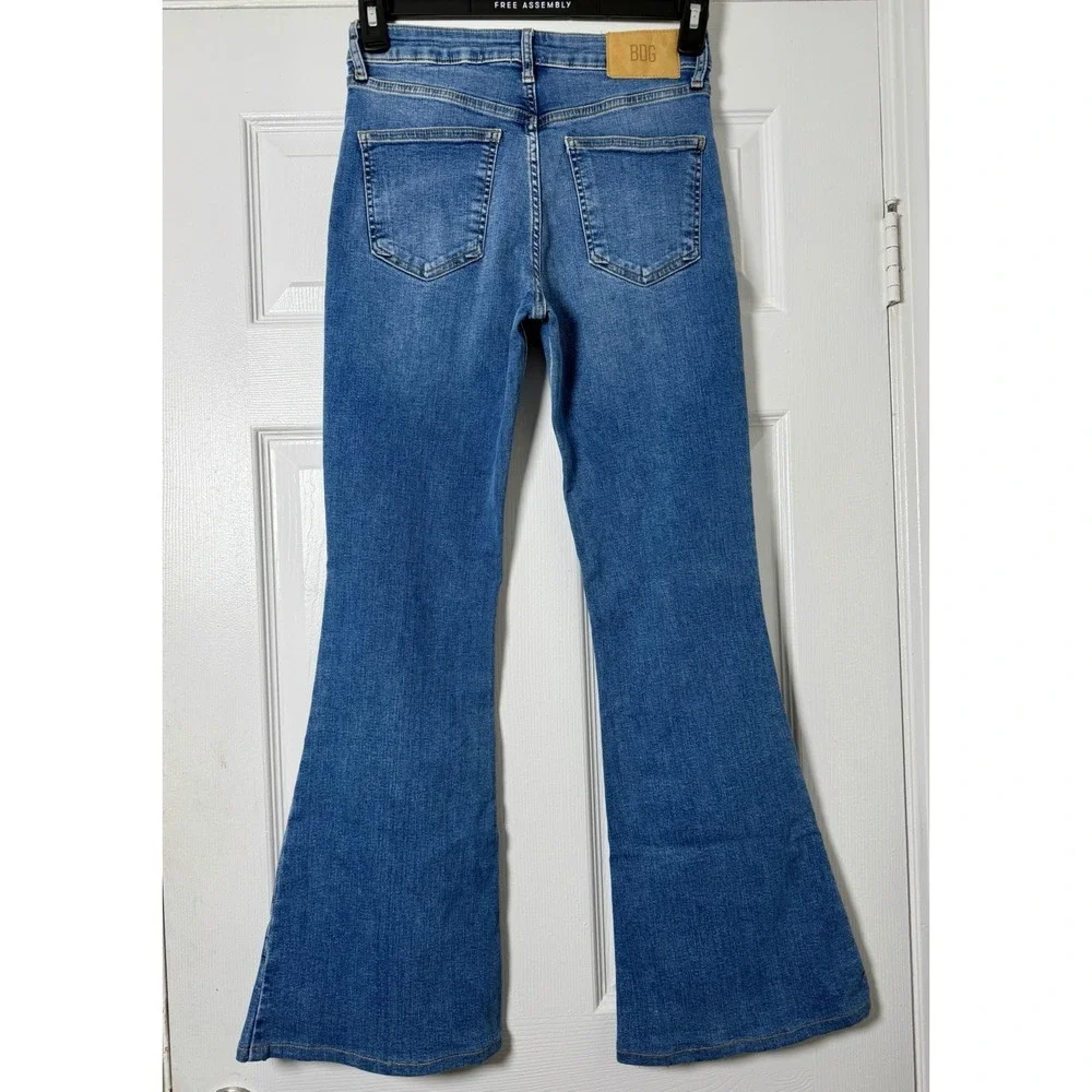 BDG Urban Outfitters Y2K Flare Jeans Women's 32x27 Medium Wash Stretch Denim